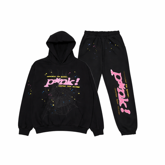 Sp5der P*nk Tracksuit Set