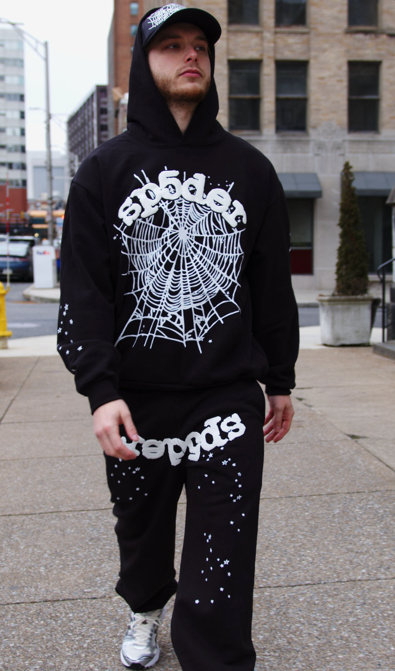 Sp5der OG Web Tracksuit Set 'Black'