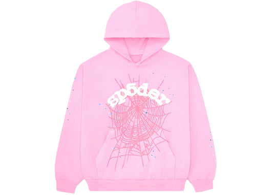 Sp5der OG Web Hoodie 'Pink"