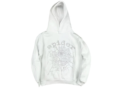 Sp5der Rhinestone Logo Hoodie
