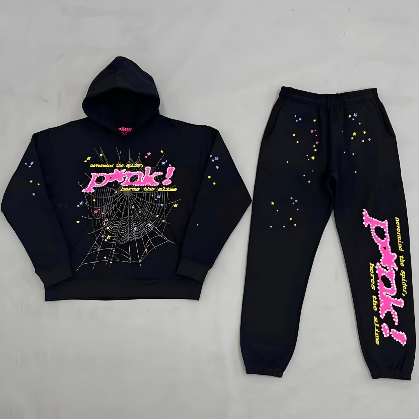Sp5der P*nk Tracksuit Set