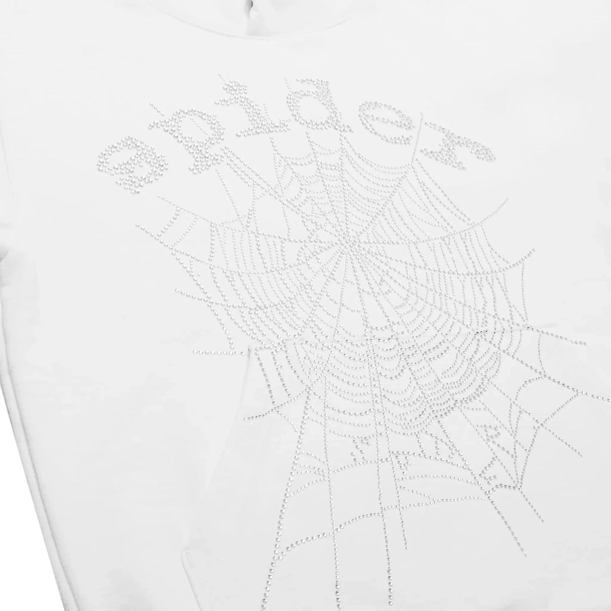Sp5der Rhinestone Logo Hoodie